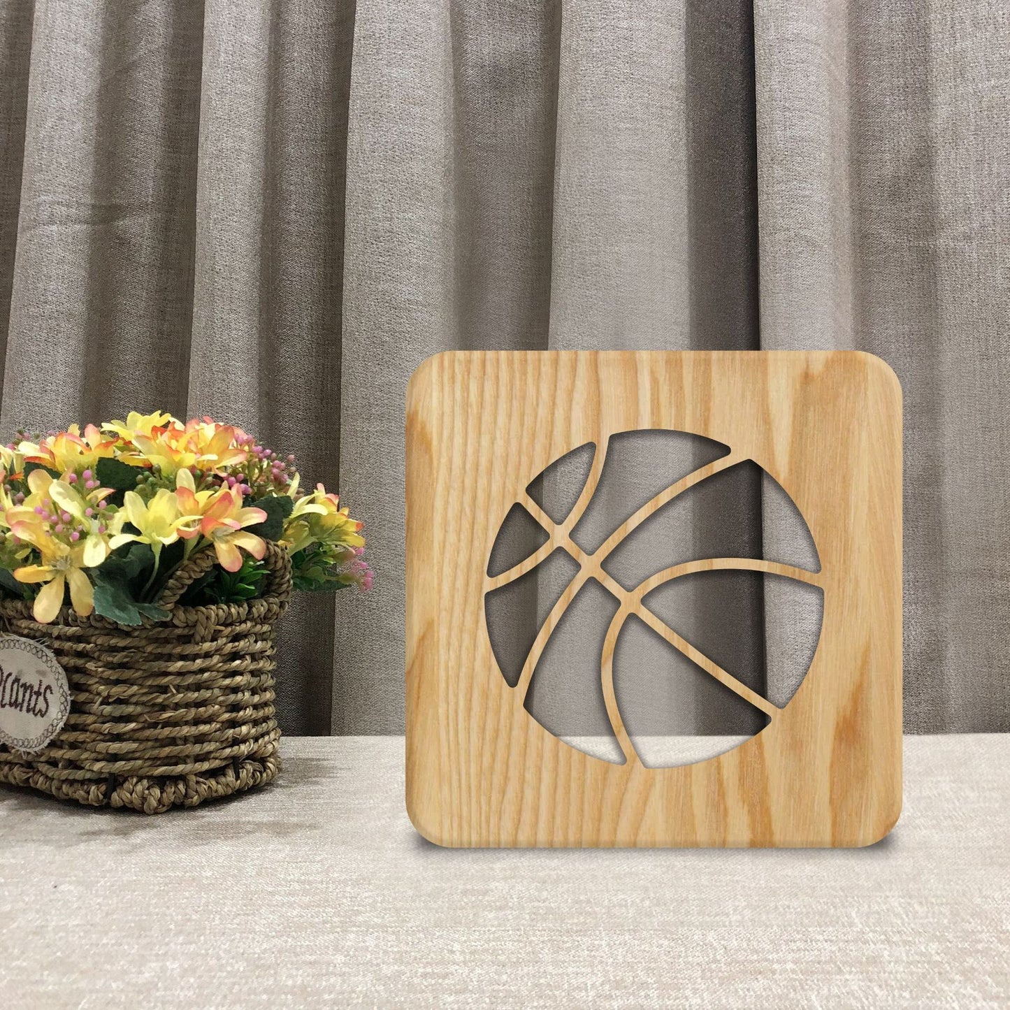 Veilleuse de nuit design ballon de basketball