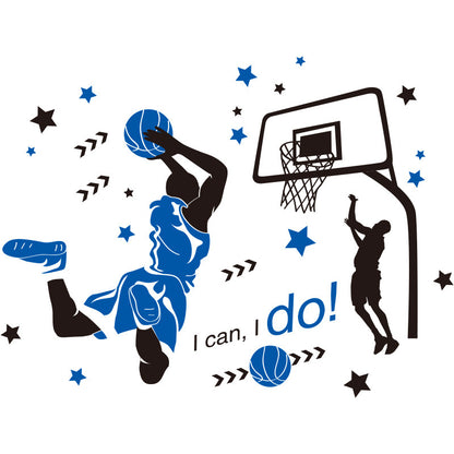 Sticker mural de décoration basket-ball