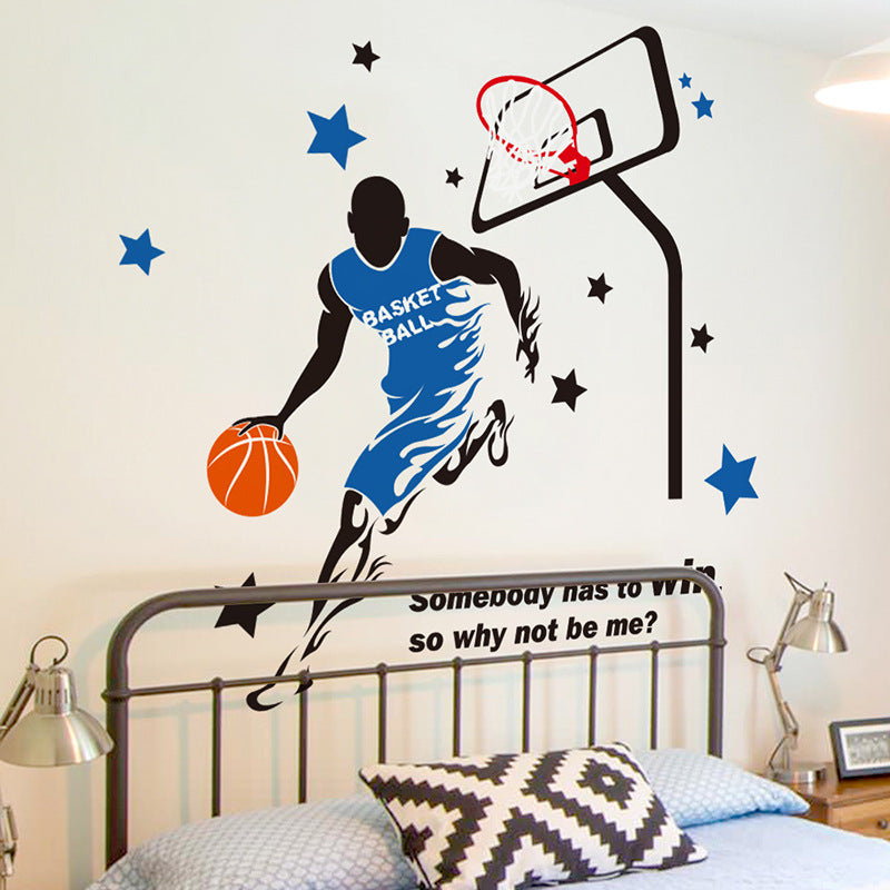 Sticker mural de décoration basket-ball