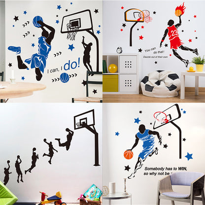 Sticker mural de décoration basket-ball
