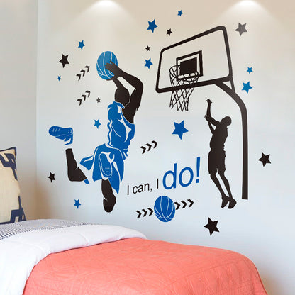 Sticker mural de décoration basket-ball